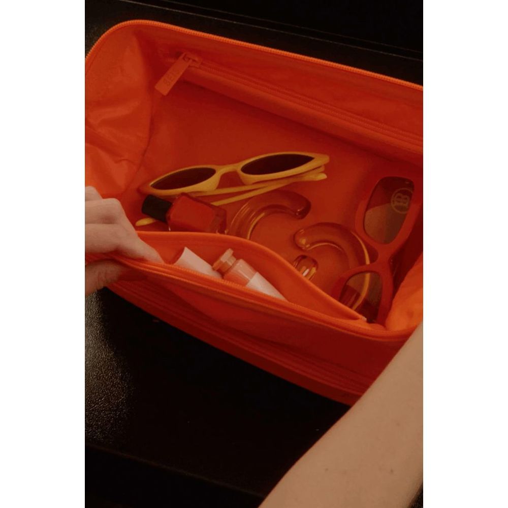 NWT BEIS Dopp Kit Cosmetic Bag in Orange Creamsicle - Picture 2 of 5